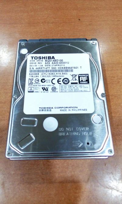 Лот: 4908935. Фото: 1. HDD 1 Tb Sata-III Toshiba MQ01ABD100... Жёсткие диски (HDD)