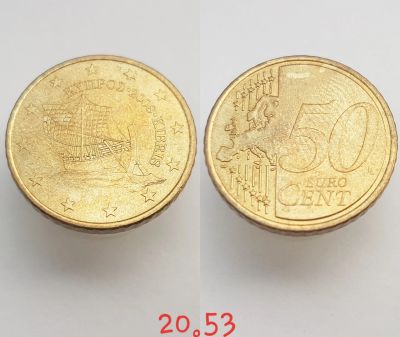 Лот: 15619458. Фото: 1. монета Кипр 50 евроцентов, 2008г... Европа