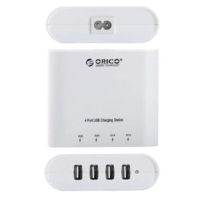 Лот: 7727171. Фото: 1. Зарядная станция Orico USB 4 портовая. Зарядные устройства, блоки питания, адаптеры сетевые для смартфонов