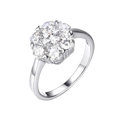 Лот: 23854753. Фото: 1. Серебряное кольцо с фианитами. Кольца, перстни