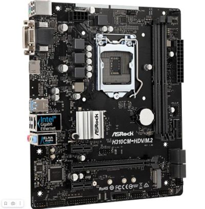 Лот: 20238384. Фото: 1. Материнская плата ASRock H310CM-HDV... Материнские платы