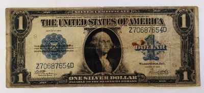 Лот: 20994579. Фото: 1. США 1 доллар 1923 серебряный сертификат... Америка