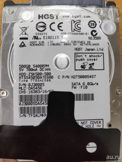 Лот: 13439993. Фото: 1. HGST 500gb 2,5" 5400rpm. Жёсткие диски (HDD)