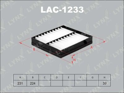 Лот: 13356983. Фото: 1. Lynx LAC-1233 Салонный фильтр. Расходные материалы