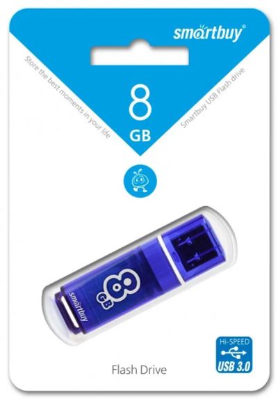 Лот: 8986038. Фото: 1. 8GB USB 3.0 Flash, Smart Buy Glossy... USB-флеш карты