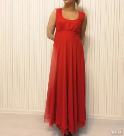 Лот: 8665740. Фото: 1. Длинное шифоновое платье, р-р... Платья