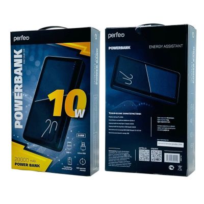 Лот: 25801709. Фото: 1. Аккумулятор Perfeo Powerbank 20000... Внешние, портативные аккумуляторы для смартфонов (Power bank)