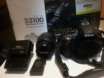 Лот: 6762683. Фото: 1. Nikon D3100 18-55 VR Kit. Цифровые зеркальные