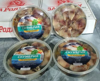 Лот: 21691507. Фото: 1. Скумбрия кусок по домашнему с... Икра, рыба, морепродукты