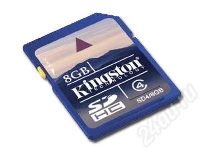 Лот: 171158. Фото: 1. Карта памяти SD Card 8Gb Kingston... USB-флеш карты