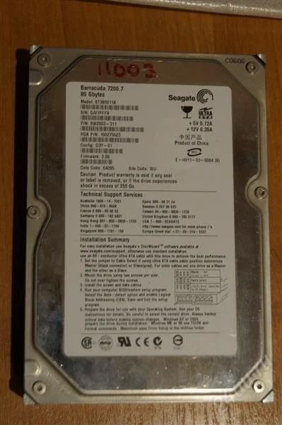 Лот: 960846. Фото: 1. Seagate Barracuda 7200.7 80Gb... Жёсткие диски (HDD)