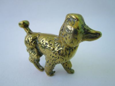 Лот: 19549157. Фото: 1. 100. статуэтка пудель собака литье... Фигурки, статуэтки
