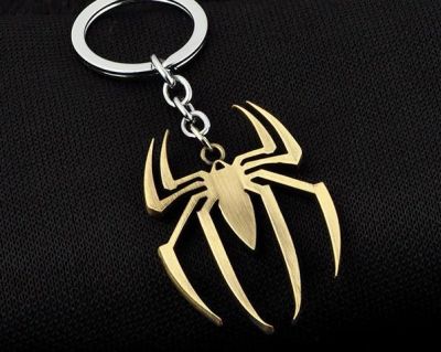 Лот: 6280673. Фото: 1. Marvel Брелок "Spider-man" gold. Брелоки для ключей