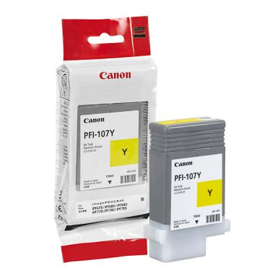 Лот: 14405803. Фото: 1. Картридж Canon PFI-107Y Yellow... Картриджи, расходные материалы