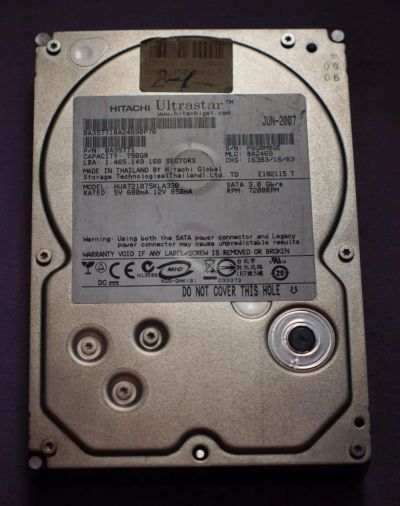 Лот: 5994899. Фото: 1. Жесткий диск HDD SATA-II 750Gb... Жёсткие диски (HDD)
