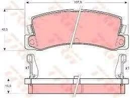 Лот: 11317462. Фото: 1. Колодки задние Toyota Corolla... Тормозная система