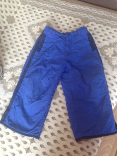 Лот: 15148945. Фото: 1. Теплые зимние синие штанишки... Брюки, шорты, джинсы