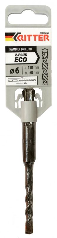 Лот: 14452223. Фото: 1. Бур SDS+ Ritter Eco 2-plus 6х... Расходные материалы, сменные насадки