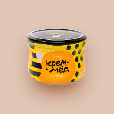 Лот: 12672419. Фото: 1. Крем-мёд с имбирем / взбитый мед... Мёд, продукты пчеловодства