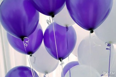 Лот: 9101086. Фото: 1. Шарики с гелием 10"(25см). Фиолетовые. Воздушные шары