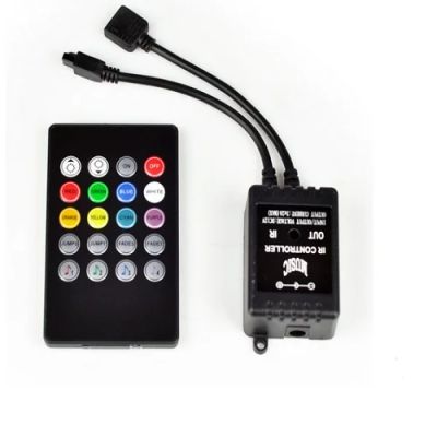 Лот: 7648281. Фото: 1. Контроллер RGB ленты реагирующий... Светодиоды