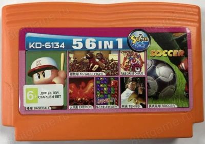 Лот: 13344118. Фото: 1. 7в1 Картридж 8-bit KD-6134(56in1... Игры для консолей