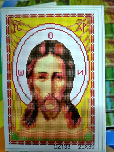Лот: 11834067. Фото: 1. Алмазная мозаика - Иисус. размер... Другое (ручная работа)