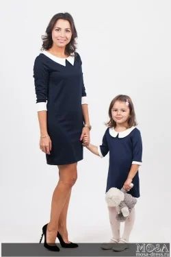Лот: 8646548. Фото: 1. комплект синий мама+дочка. Платья