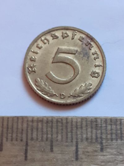 Лот: 25850237. Фото: 1. (№18625) Германия 5 Пфенинг 1938... Германия и Австрия