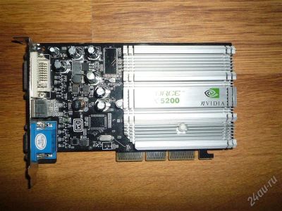 Лот: 1441519. Фото: 1. AGP 64Mb GeForce FX5200. Видеокарты