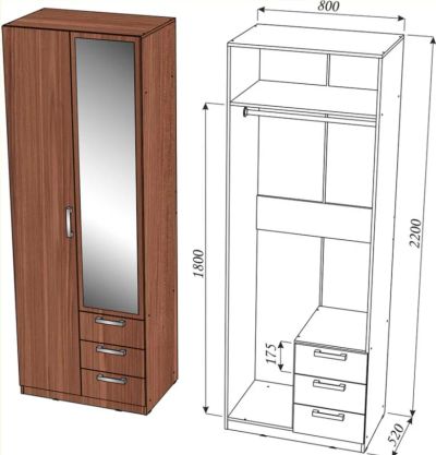 Лот: 8250413. Фото: 1. Шкаф Аист 6. Шкафы, шкафы-купе