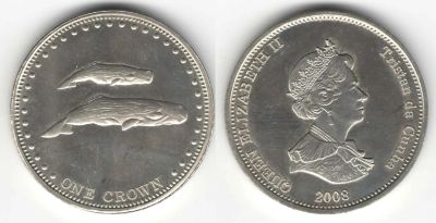 Лот: 4404855. Фото: 1. 1 крона 2008 год. Тристан-да-Кунья... Великобритания и острова