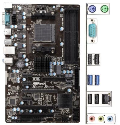 Лот: 18894374. Фото: 1. AsRock 970DE3/U3S3. AM3+. Обмен... Материнские платы