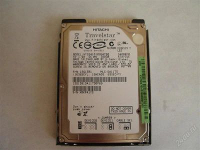 Лот: 1874104. Фото: 1. Hitachi Travelstar 5K100 100Gb. Жёсткие диски (HDD)
