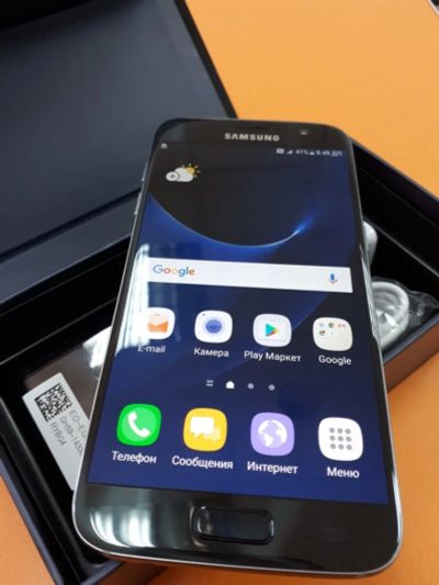 Лот: 11679730. Фото: 1. Samsung s7 Black Onix. Смартфоны