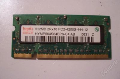 Лот: 699493. Фото: 1. SODIMM DDR2 512MB 2Rx16 PC2-4200S-444-12... Оперативная память