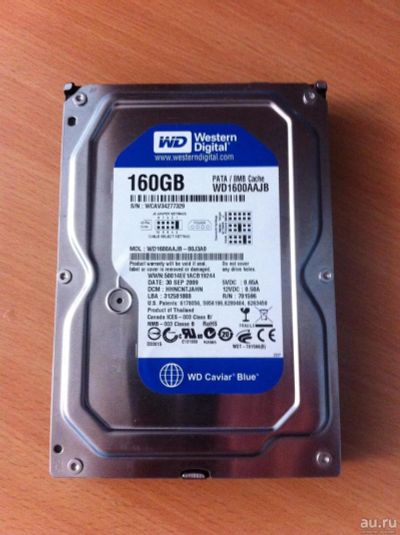 Лот: 8035228. Фото: 1. Жёсткий диск HDD 160 Gb IDE Western... Жёсткие диски (HDD)