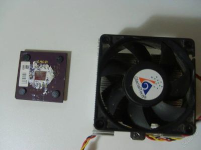 Лот: 118271. Фото: 1. AMD Duron 950Mhz и кулер на него. Процессоры