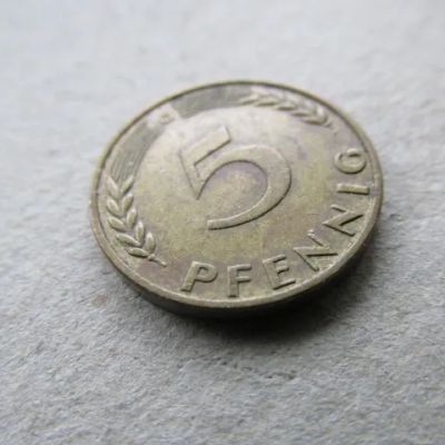 Лот: 20947374. Фото: 1. Монета 5 пять пфенниг Германия... Германия и Австрия