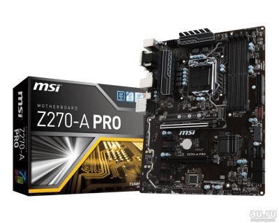 Лот: 14468313. Фото: 1. Материнская плата MSI Z270-A PRO... Материнские платы