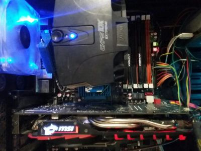 Лот: 16402258. Фото: 1. Материнская плата ASUS P6T , процессор... Комплекты запчастей