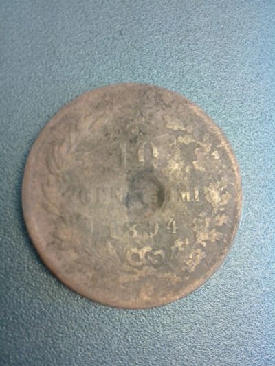 Лот: 8853921. Фото: 1. 10 центесимес 1894 Италия. Европа