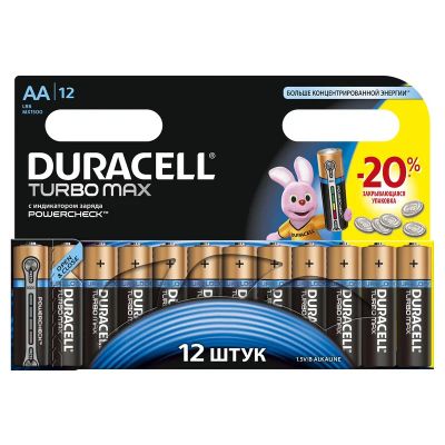 Лот: 7289808. Фото: 1. Батарейка LR6 Duracell Turbo MAX... Батарейки, аккумуляторы, элементы питания