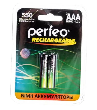 Лот: 21165186. Фото: 1. Аккумулятор Perfeo BL-2, ААA/R03-550mAh... Батарейки, аккумуляторы, элементы питания