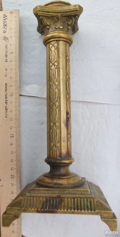 Лот: 17313178. Фото: 1. бронзовый подсвечник ,19 век,царская... Подсвечники, канделябры