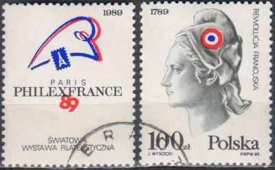 Лот: 25054301. Фото: 1. 1989. Польша. 200-летие Французской... Марки