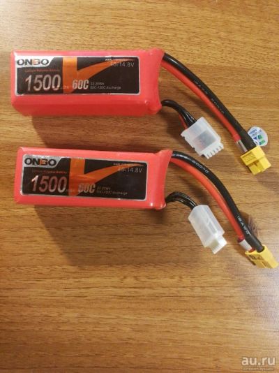 Лот: 13334786. Фото: 1. Аккумуляторы Onbo 1500 mAh 60C. Другое (моделизм)