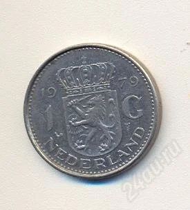 Лот: 2438609. Фото: 1. 1 гульден Голландия (Нидерланды... Европа