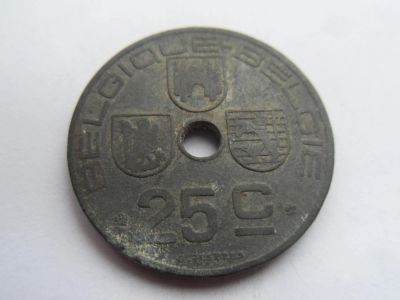 Лот: 10855762. Фото: 1. Бельгия 25 сантимов 1943 Q-Ё. Европа