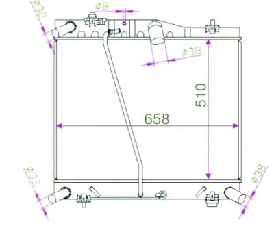 Лот: 3738867. Фото: 1. Радиатор toyota hiace/regius ace... Двигатель и элементы двигателя